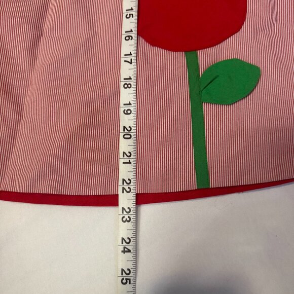 Vintage Mulberry St. Reversible Jumper Dress Size 5 | Red Floral Tulip & Flag - Picture 8 of 8